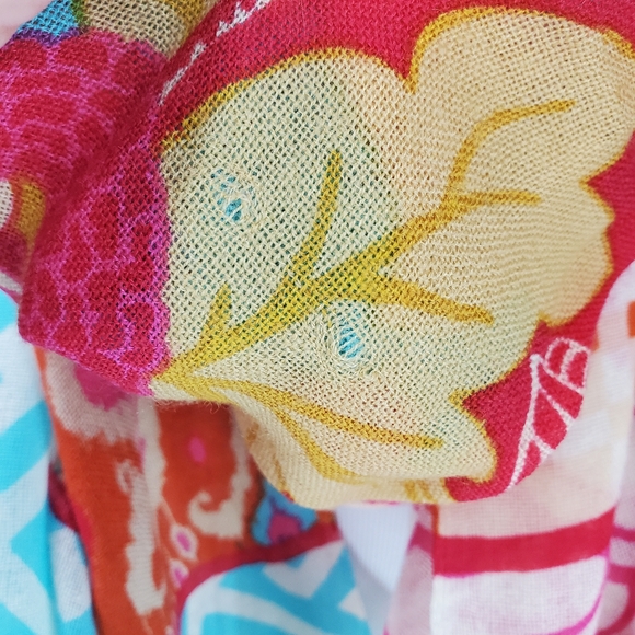 Spartina 449 Scarf Wrap Shawl Colorful Fringe 100% Australian Wool Art to Wear - Picture 9 of 17